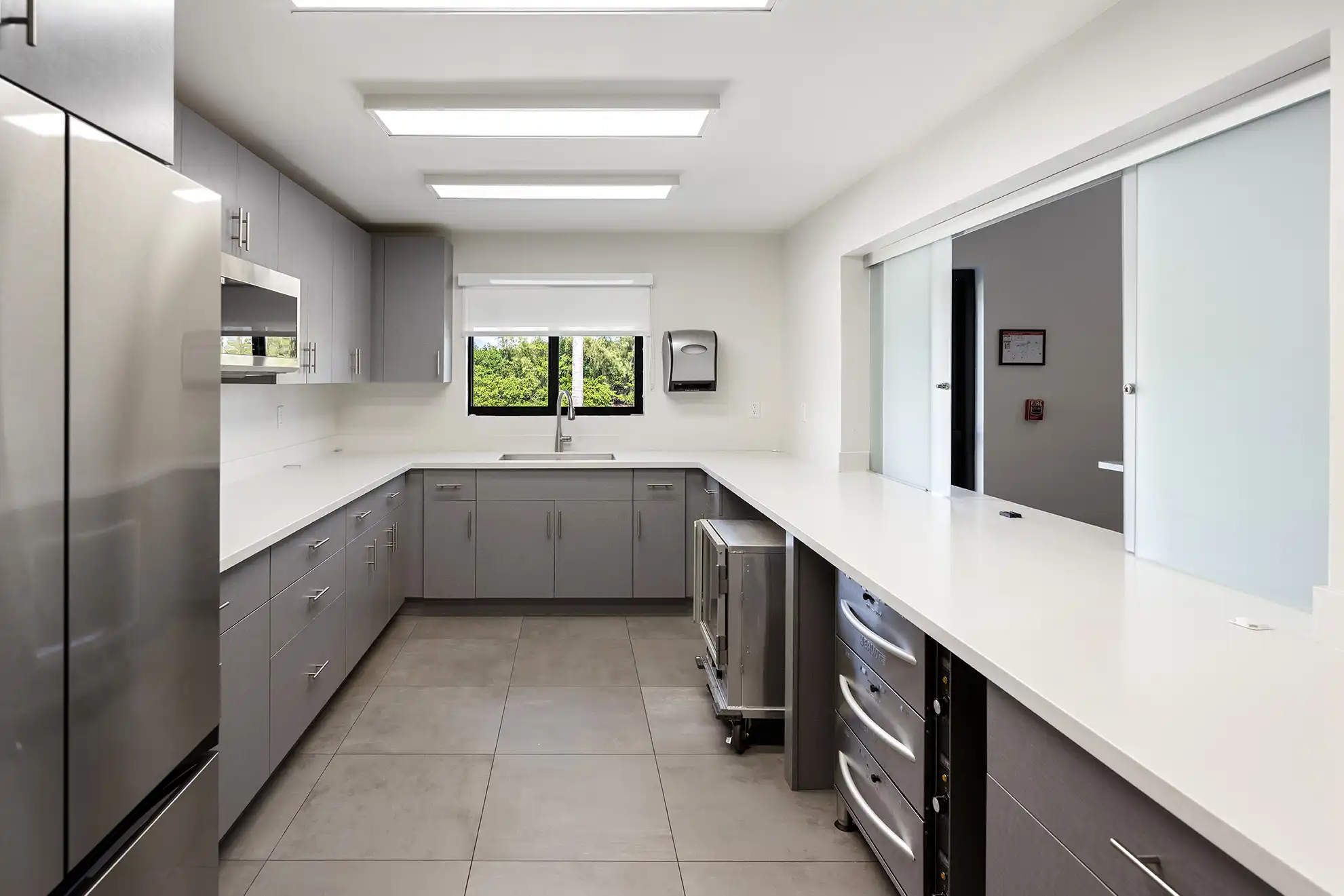 Inside the full kitchen at the Dania Beach event venue